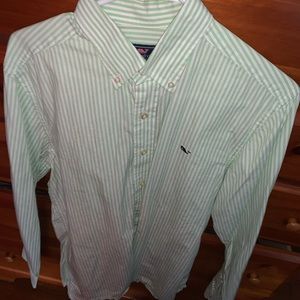 Vineyard Vines Green striped button down